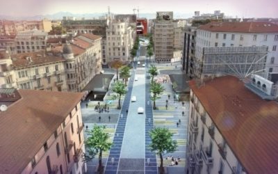 A Milano visioni dal futuro: in bici tra gli alberi su corso Buenos Aires